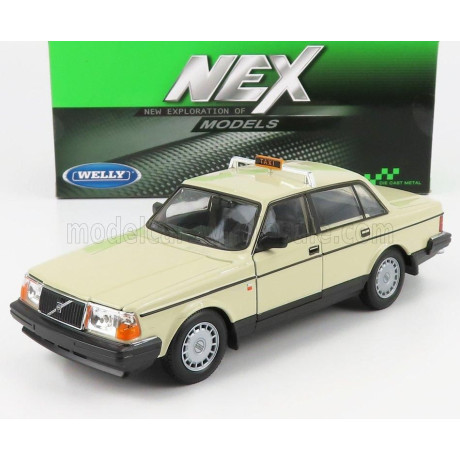 WELLY VOLVO 240 GL GERMAN TAXI 1986 - CREAM 1/24
