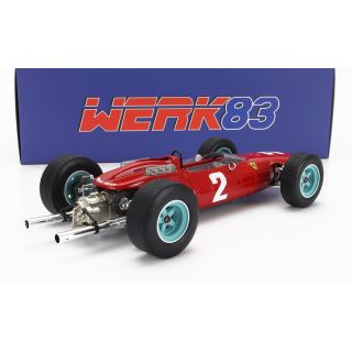 WERK83 FERRARI F1  158 TEAM SCUDERIA FERRARI N 2 WORLD CHAMPION WINNER MONZA ITALY GP 1964 JOHN SURTEES - RED 1/18