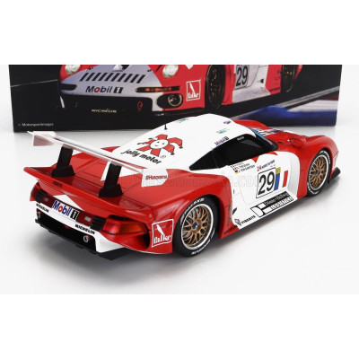 WERK83 PORSCHE 911 GT1 3.2L TURBO TEAM SOCIETE JB N 29 24h LE MANS 1997 A.FERTE - J.VON GARTZEN - O.THEVENIN - RED WHITE 1/18