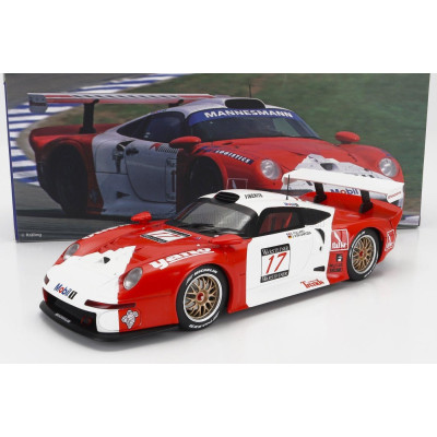 WERK83 PORSCHE 911 GT1 3.2L TURBO TEAM SOCIETE JB N 17 24h SPA 1997 E.COLLARD - J.VON GARTZEN - RED WHITE 1/18