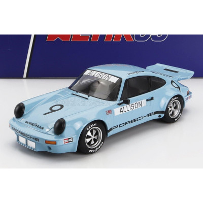 WERK83 PORSCHE 911 CARRERA 3.0 RSR N 9 IROC RIVERSIDE 1974 BOBBY ALLISON - LIGHT BLUE 1/18