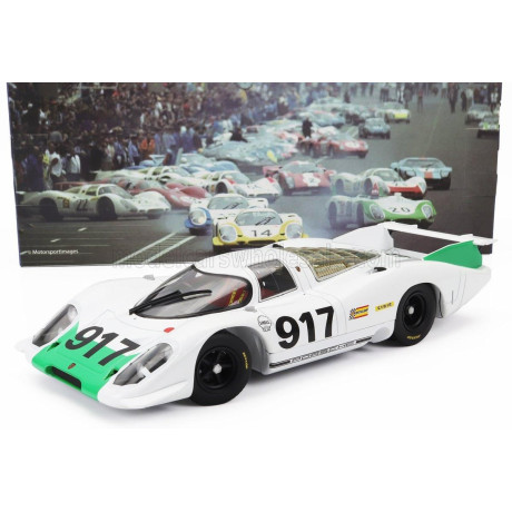 WERK83 PORSCHE 917LH 4.5L N 917 GENEVE MOTOR SHOW 1969 - WHITE GREEN 1/18