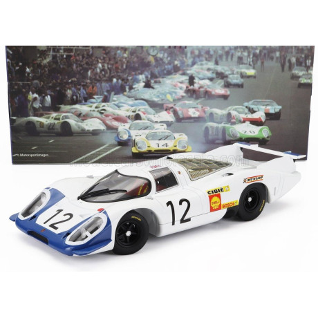 WERK83 PORSCHE 917LH 4.5L TEAM PORSCHE SYSTEM ENGENEERING N 12 24h LE MANS 1969 VIC ELFORD - RICHARD ATTWOOD - WHITE BLUE 1/18