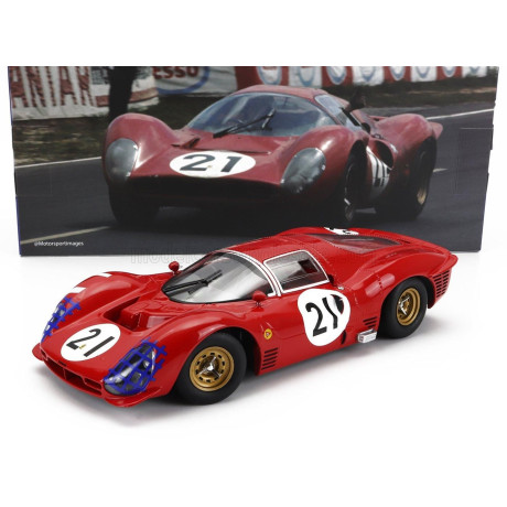 WERK83 FERRARI 330 P3 4.0L V12 COUPE TEAM FERRARI SEFAC N 21 24h LE MANS 1966 LORENZO BANDINI - JEAN GUICHET - RED 1/18