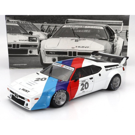 WERK83 BMW M1 M88 3.5L TEAM BMW MOTORSPORT N 20 PROCAR SERIES 1979 JAMES HUNT - WHITE BLUE RED 1/18