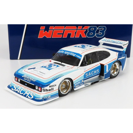 WERK83 FORD ENGLAND CAPRI TURBO Gr.5 TEAM SACHS N 52 DRM 1979 HERALD ERTL - WHITE LIGHT BLUE 1/18