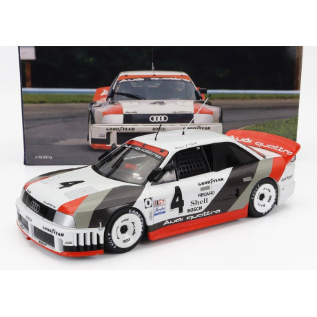 WERK83 AUDI 90 QUATTRO TEAM AUDI SPORT N 4 WINNER IMSA WATKINS GLEN 1989 WALTER ROHRL - HANS JOACHIM STUCK - WHITE GREY RED 1/18