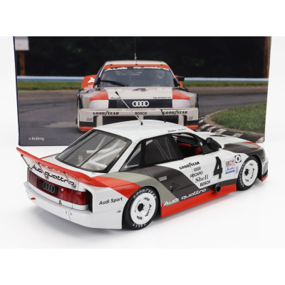 WERK83 AUDI 90 QUATTRO TEAM AUDI SPORT N 4 WINNER IMSA WATKINS GLEN 1989 WALTER ROHRL - HANS JOACHIM STUCK - WHITE GREY RED 1/18
