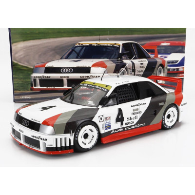 WERK83 AUDI 90 QUATTRO TEAM AUDI SPORT N 4 2nd PORTLAND IMSA 1989 HANS JOACHIM STUCK - WHITE GREY RED 1/18