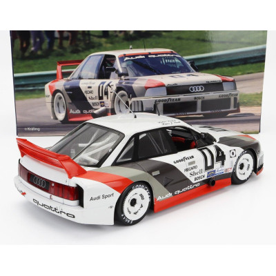 WERK83 AUDI 90 QUATTRO TEAM AUDI SPORT N 4 MILLER HIGH LIFE 500km IMSA 1989 WALTER ROHRL - HANS JOACHIM STUCK - WHITE GREY RED 1