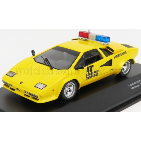 WERK83 LAMBORGHINI COUNTACH 5000S SAFETY CAR F1 GP MONACO 1982 - YELLOW 1/43