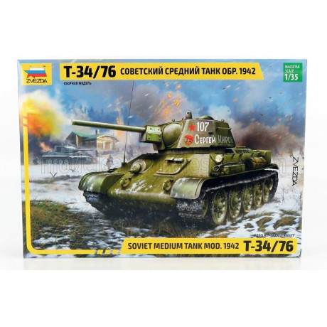 ZVEZDA KAMPFPANZER T-34/76 TANK MILITARY 1942 1/35