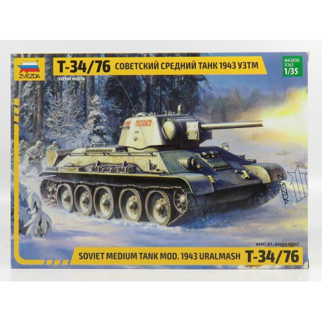 ZVEZDA KAMPFPANZER T34-76 SOVIET MEDIUM TANK 1943 1/35