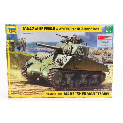 ZVEZDA TANK M4A2 SHERMAN TANK 75mm 1942 - 1955 - MILITARY 1/35