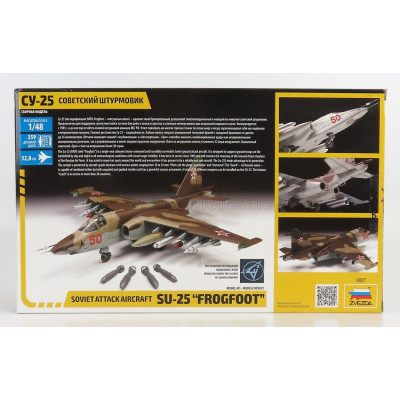 ZVEZDA SUKHOI SU-25 FROGFOOT AIRPLANE MILITARY 1981 1/48