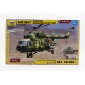ZVEZDA HELICOPTER MIL MI-8MT SOVIET MULTIPURPOSE HELICOPTER MILITARY 1967 1/48