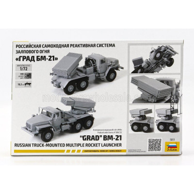 ZVEZDA TRUCK GRAD BM-21 RUSSIAN MOUNTED MULTIPLE ROCKET LAUNCHER LANCIA MISSILI 1/72