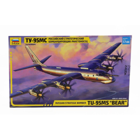 ZVEZDA TUPOLEV TY-95MS BEAR MILITARY RUSSIAN AIRPLANE 1956 1/144