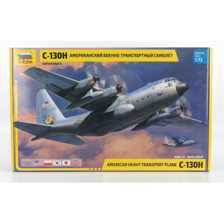 ZVEZDA LOCKHEED MARTIN C-130H HERCULES AEREO DA TRASPORTO MILITARE 1954 - USA AIR FORCE AIRPLANE - GREY 1/72
