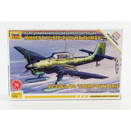 ZVEZDA JUNKERS JU-87B AIRPLANE STUKA MILITARY WITH SKI 1935 1/72