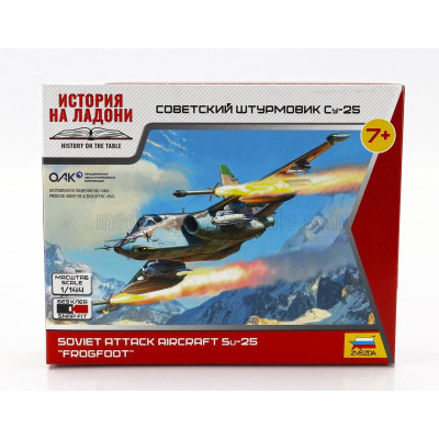ZVEZDA SUKHOI SU-25 FROGFOOT AIRPLANE MILITARY 1981 1/144