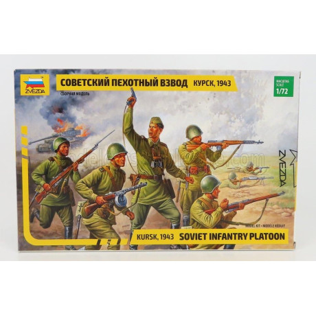 ZVEZDA FIGURES SOLDATI - SOLDIERS MILITARY SOVIET INFANTRY PLATOON 1/72