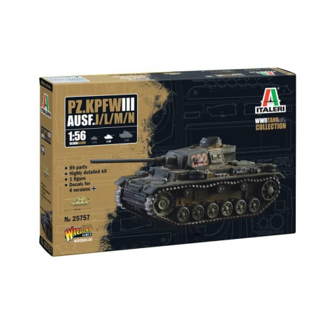 Model Kit tank 25757 - Pz. Kpfw. III Ausf. J//L/M/N (1:56)