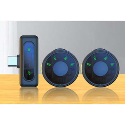 2in1 Type-C Omnidirectional Magnetic 2.4GHz Wireless Lavalier Microphone (With Battery)