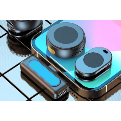 2in1 Lightning Omnidirectional Magnetic 2.4GHz Wireless Lavalier Microphone (With Battery)