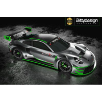 Az 1/10 GT modellekhez való átlátszó karosszéria védőfóliával van bevonva, kiváló minőségű polikarbonátból készült, a csomag tartalmaz maszkoló matricákat, beleértve a matricákat is.