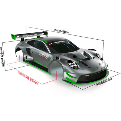 Karoserie čirá P-GT3R - (190 mm)