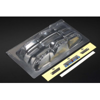 Tiszta lexán karosszéria tartozékok. A készlet első és hátsó parabolákat, mélyebb lyukakat az első lökhárítóhoz és matricákat tartalmaz.