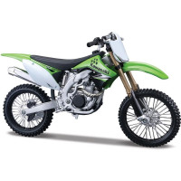 Motocross motorkerékpár modell 1:12 méretarányban Maisto 31175 Kawasaki KX 450F nem csak gyűjtőknek. Részletes kivitelezés, nagyon kedvező ár, hossza kb. 16 cm.