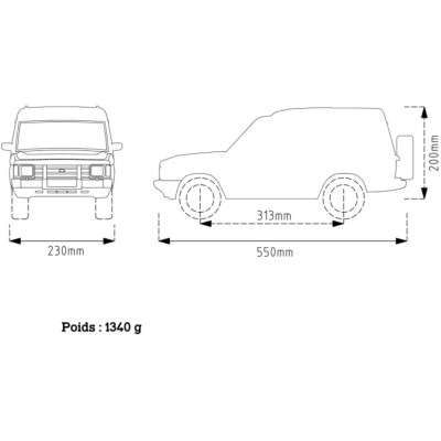 ABS karoserie DISCO 313 mm
