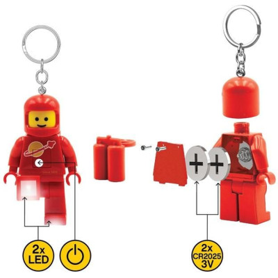 LEGO svítící klíčenka - Kosmonaut červený