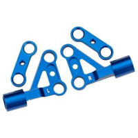 Cserealkatrész a Traxxas 4-Tec Drift Ford Mustang RC modellekhez: futóműkar első felső alumínium kék (pár).