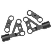 Cserealkatrész a Traxxas 4-Tec Drift Ford Mustang RC modellekhez: futóműkar első felső alumínium szürke (pár).