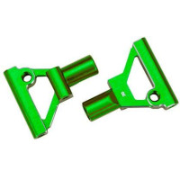 Cserealkatrész RC modellautókhoz Traxxas 4-Tec Drift Ford Mustang: futómű kar első alsó alumínium zöld (pár).