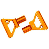 Cserealkatrész Traxxas 4-Tec Drift Ford Mustang RC autó modellekhez: futómű kar első alsó alumínium narancssárga (pár).