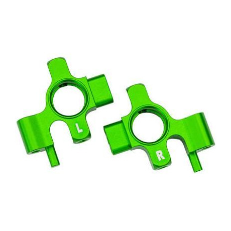 Traxxas těhlice přední hliníková zelená (pár)