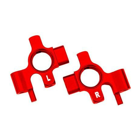 Traxxas těhlice přední hliníková červená (pár)