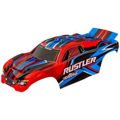 Traxxas karosérie Rustler bezsponková červená