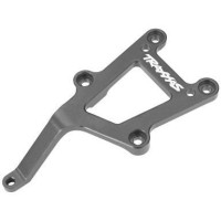 Pótalkatrész RC modellautókhoz Traxxas 1:10 4-Tec 2.0: első alumínium alváz válaszfal szürke.