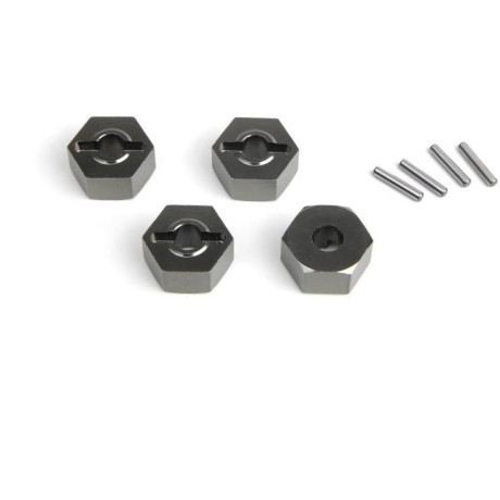 Hliníkové 14mm unašeče kol, šedá (4 ks)