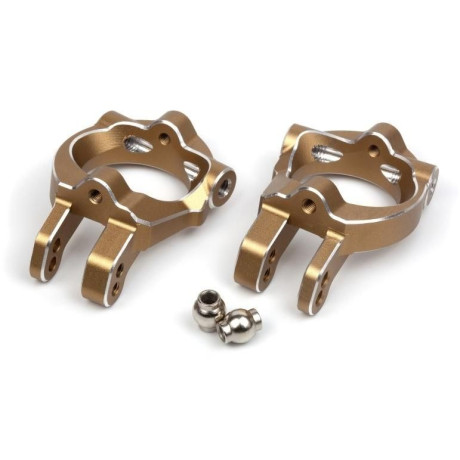 Hliníkové závěsy předních těhlic, zlatá (L + P)