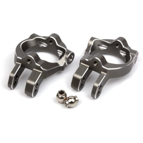 Hliníkové závěsy předních těhlic, šedá (L + P)