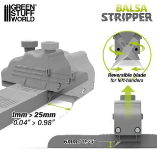 Balsa Stripper / Rezačka balzových prúžkov + 10 nožov