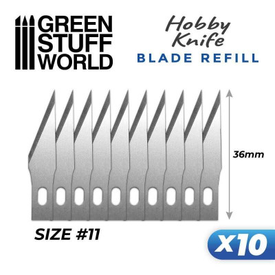 10x Hobby Knife Blade Refill / 10x náplň do hobby noža (skalpela)