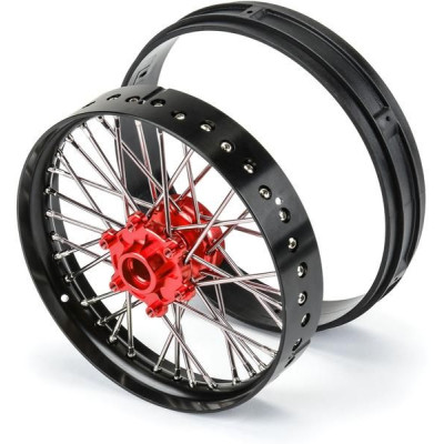 Pro-Line disk přední Pro-Spec V2 Bead, hliník, černý/červený: PM-MX