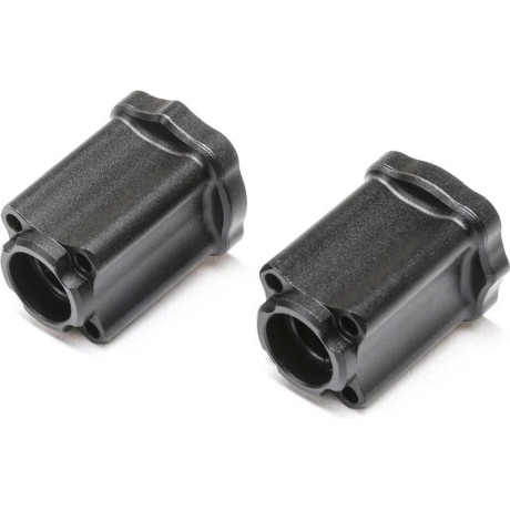 Losi držák nápravy zadní, 0 stupňů, hliník, černý: Mini LMT